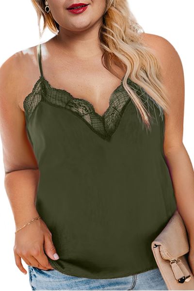 Immagine di PLUS SIZE LACY NECK LINE TOP